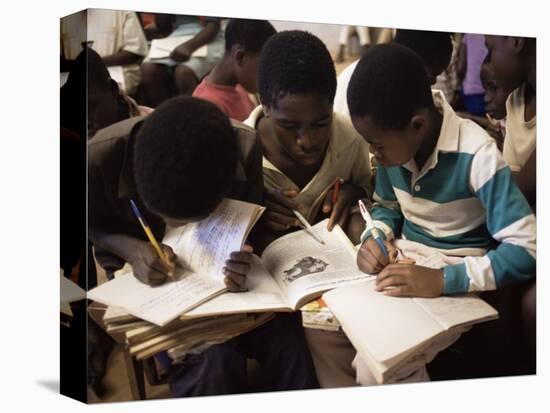 Children in School in Espungabera, Mamica Province, Mozambique, Africa-Liba Taylor-Stretched Canvas