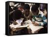 Children in School in Espungabera, Mamica Province, Mozambique, Africa-Liba Taylor-Framed Stretched Canvas