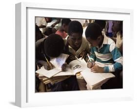 Children in School in Espungabera, Mamica Province, Mozambique, Africa-Liba Taylor-Framed Photographic Print