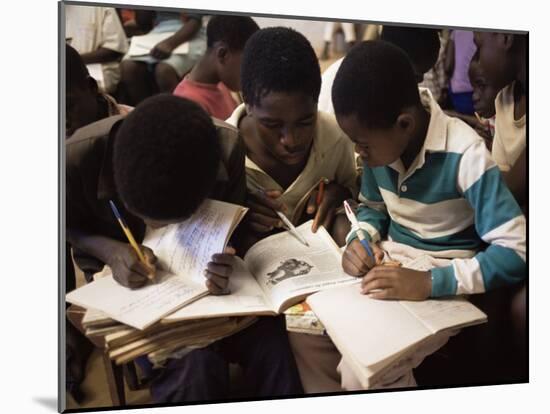 Children in School in Espungabera, Mamica Province, Mozambique, Africa-Liba Taylor-Mounted Photographic Print