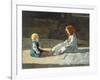 Children in Sun, Circa 1860-Cristiano Banti-Framed Giclee Print