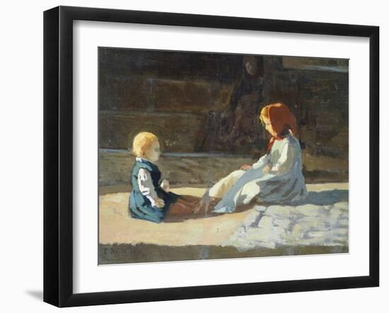 Children in Sun, Circa 1860-Cristiano Banti-Framed Giclee Print