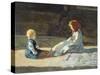 Children in Sun, Circa 1860-Cristiano Banti-Stretched Canvas