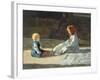 Children in Sun, Circa 1860-Cristiano Banti-Framed Giclee Print