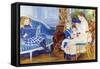 Children in the Afternoon in Wargemont-Pierre-Auguste Renoir-Framed Stretched Canvas