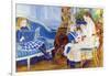 Children In The Afternoon In Wargemont-Pierre-Auguste Renoir-Framed Art Print