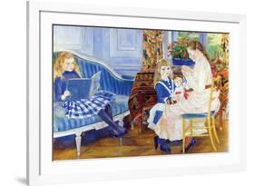 Children In The Afternoon In Wargemont-Pierre-Auguste Renoir-Framed Art Print