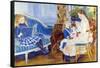 Children In The Afternoon In Wargemont-Pierre-Auguste Renoir-Framed Stretched Canvas