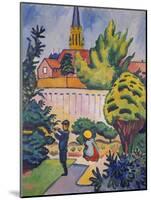 Children in the Garden, 1912-Auguste Macke-Mounted Giclee Print