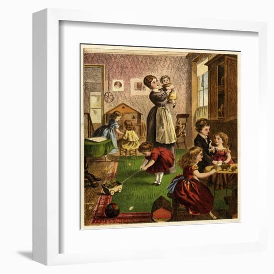 Children in the Nursery-null-Framed Art Print