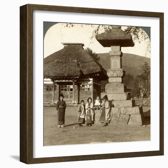 Children in the Playground of a Village School, Japan, 1904-Underwood & Underwood-Framed Photographic Print