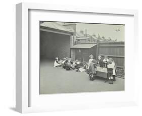 Children in the Playground, Southfields Infants School, Wandsworth, London, 1906-null-Framed Photographic Print