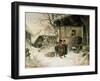 Children in the Snow-Bernhard Frohlich-Framed Giclee Print