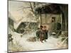 Children in the Snow-Bernhard Frohlich-Mounted Giclee Print