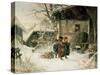 Children in the Snow-Bernhard Frohlich-Stretched Canvas