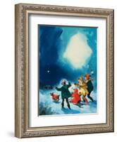 Children in the Snow-null-Framed Giclee Print