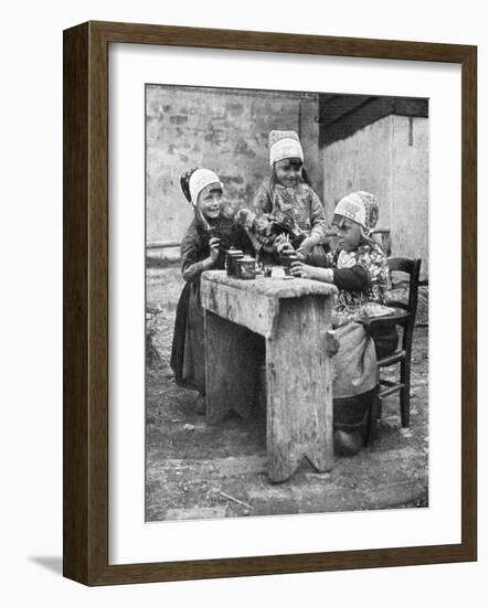 Children in Traditional Dress, Marken, Holland, 1936-Donald Mcleish-Framed Giclee Print