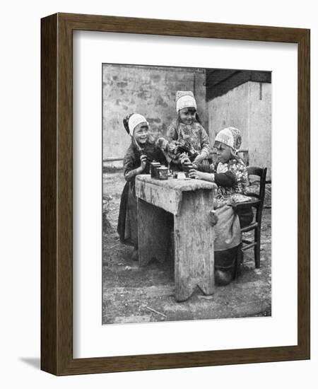 Children in Traditional Dress, Marken, Holland, 1936-Donald Mcleish-Framed Giclee Print