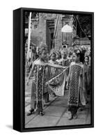 Children in Traditional Dresses-null-Framed Stretched Canvas