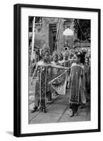 Children in Traditional Dresses-null-Framed Photographic Print