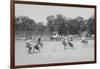 Children In Wheel Barrow Race-null-Framed Art Print