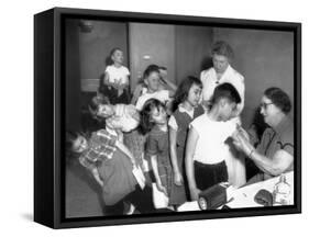 Children Inoculated Against Diphtheria-null-Framed Stretched Canvas