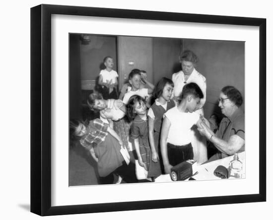 Children Inoculated Against Diphtheria-null-Framed Photo