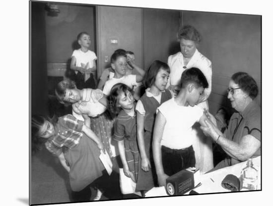 Children Inoculated Against Diphtheria-null-Mounted Photo