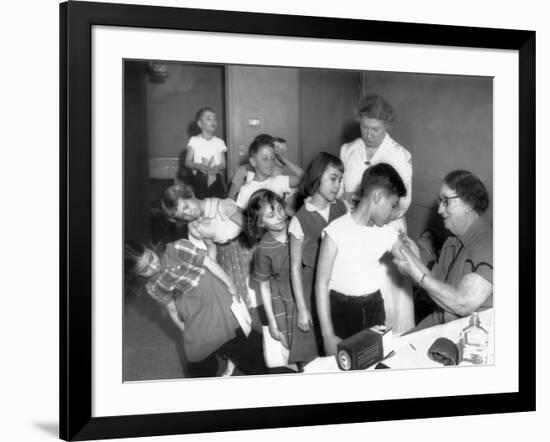 Children Inoculated Against Diphtheria-null-Framed Photo