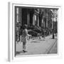 Children Jump Roping on Sidewalk Next to Brooklyn Brownstones, NY, 1949-Ralph Morse-Framed Photographic Print