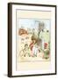 Children Jumped Ropes and Played with Hoops Along a Road-Randolph Caldecott-Framed Art Print