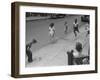 Children Jumping Rope on Sidewalk-Ed Clark-Framed Photographic Print