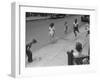 Children Jumping Rope on Sidewalk-Ed Clark-Framed Photographic Print