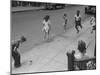 Children Jumping Rope on Sidewalk-Ed Clark-Mounted Photographic Print