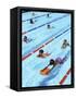 Children Learning to Swim-Bill Bachmann-Framed Stretched Canvas