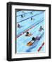 Children Learning to Swim-Bill Bachmann-Framed Premium Photographic Print