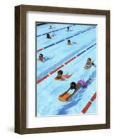 Children Learning to Swim-Bill Bachmann-Framed Photographic Print