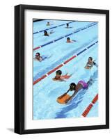 Children Learning to Swim-Bill Bachmann-Framed Photographic Print