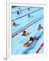 Children Learning to Swim-Bill Bachmann-Framed Photographic Print