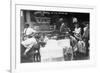 Children Licking Blocks of Ice on Hot Day Photograph-Lantern Press-Framed Premium Giclee Print