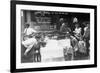 Children Licking Blocks of Ice on Hot Day Photograph-Lantern Press-Framed Premium Giclee Print