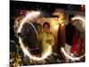 Children Light Firecrackers for the Hindu Festival of Diwali in New Delhi, India, Oct. 20, 2006-Manish Swarup-Mounted Photographic Print