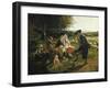 Children Listen to a Shepherd, 1868-Hubert Salentin-Framed Giclee Print