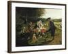 Children Listen to a Shepherd, 1868-Hubert Salentin-Framed Giclee Print