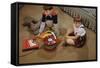 Children Listening to Records-William P. Gottlieb-Framed Stretched Canvas