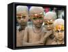 Children Look on after a Mundan or Head Tonsured Ceremony-null-Framed Stretched Canvas