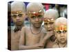 Children Look on after a Mundan or Head Tonsured Ceremony-null-Stretched Canvas