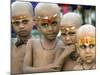 Children Look on after a Mundan or Head Tonsured Ceremony-null-Mounted Photographic Print