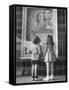 Children Looking at Posters Outside Movie Theater-Charles E^ Steinheimer-Framed Stretched Canvas