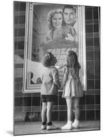Children Looking at Posters Outside Movie Theater-Charles E^ Steinheimer-Mounted Photographic Print